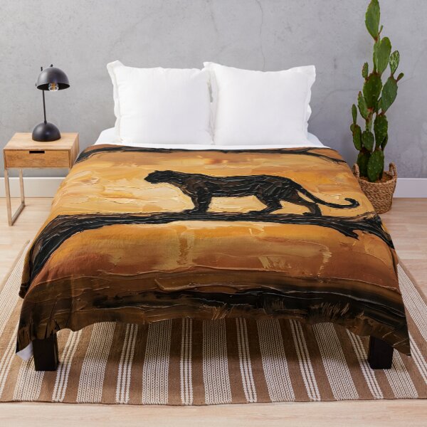 Item preview, Leopard at Sunset – Impasto Branch Silhouette designed and sold by The Digital Compass.