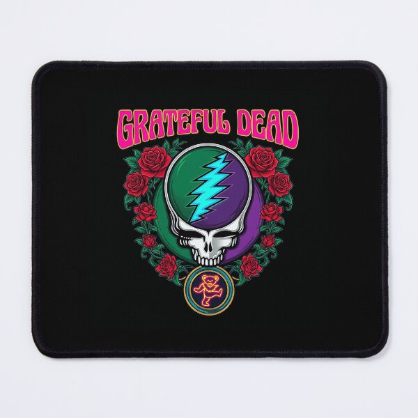 Item preview, Grateful Dead Lightning Skull Roses designed and sold by MesmericStudio.
