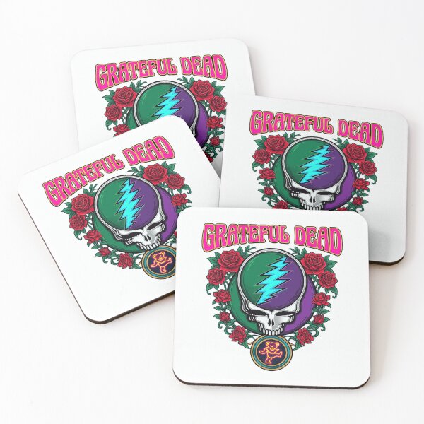 Item preview, Grateful Dead Lightning Skull Roses designed and sold by MesmericStudio.