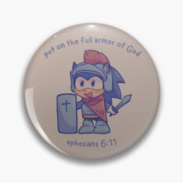 Item preview, Copy of Sonic the Hedgehog Cute Christian Sticker Poster Armor of God Bible Verse designed and sold by Dovelynnn.
