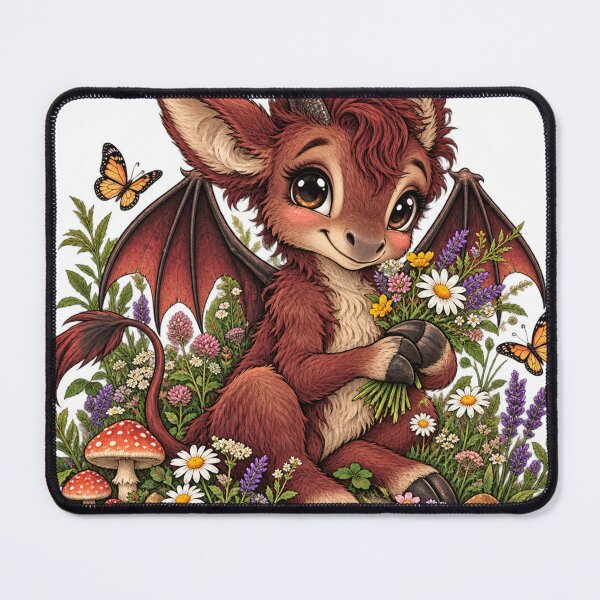 Item preview, Whimsical Baby Jersey Devil Wildflower Meadow Illustration designed and sold by ZayCreates.