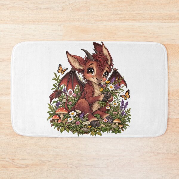 Item preview, Whimsical Baby Jersey Devil Wildflower Meadow Illustration designed and sold by ZayCreates.