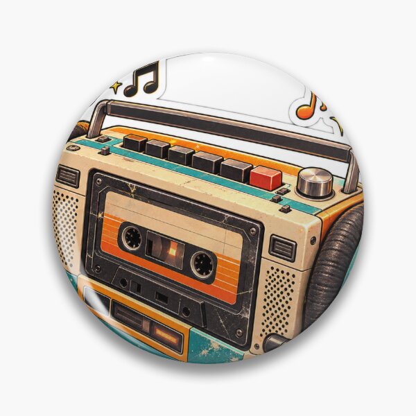 Item preview, Retro Cassette Boombox Sticker – Vintage Music & Headphones Aesthetic designed and sold by zezoro321.