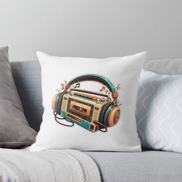 Item preview, Retro Cassette Boombox Sticker – Vintage Music & Headphones Aesthetic designed and sold by zezoro321.