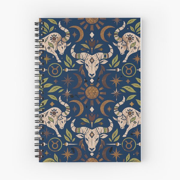 Item preview, Taurus Celestial Bull Boho Zodiac Pattern designed and sold by PrismaticPrdx.