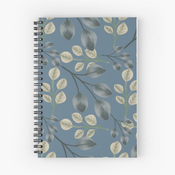 Item preview, Botanical Foliage Dusty Muted Blue Seamless Pattern Art designed and sold by ​Jyoti Digital Artist.