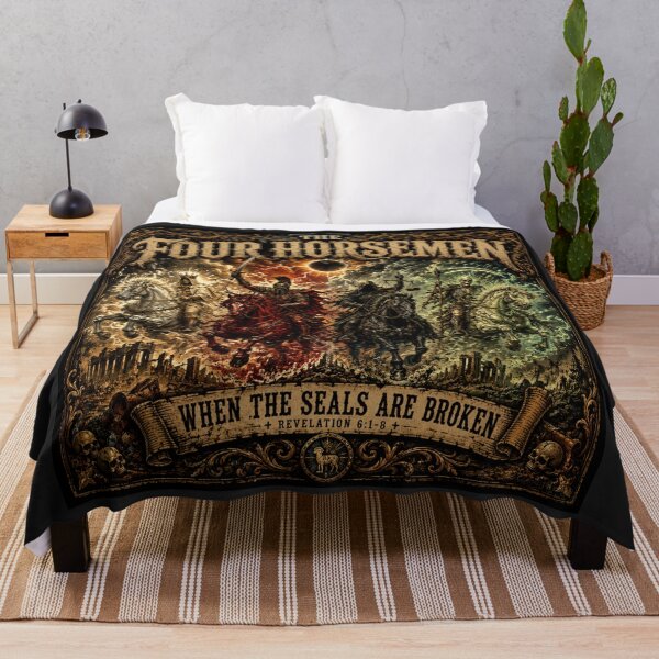 Item preview, The Four Horsemen – Revelation 6:1–8 Vintage Biblical Prophecy Gothic T-Shirt designed and sold by GardenReign.
