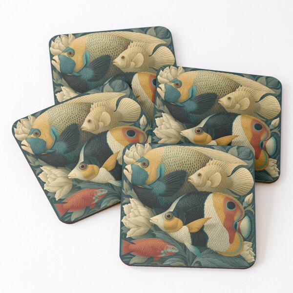 Item preview, Vintage Tropical Fish Botanical Illustration designed and sold by Hoity-Toity.