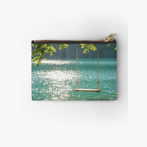 Item preview, Peaceful Tree Swing Over Sparkling Emerald Lake designed and sold by Palette & Hue.