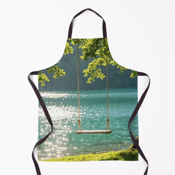 Item preview, Peaceful Tree Swing Over Sparkling Emerald Lake designed and sold by Palette & Hue.