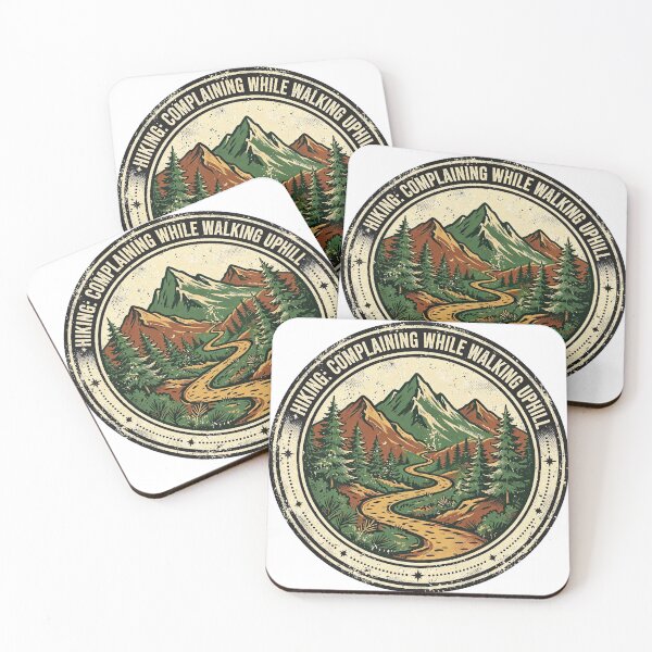 Item preview, hiking-complaining-while-walking-uphill-badge designed and sold by kyoubi100.