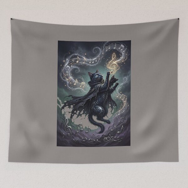 Item preview, Climbing Cat Disrupts Sheet Music Design-22 designed and sold by MuhamSoyucok.