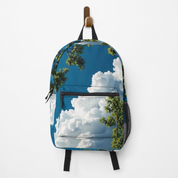Item preview, Dramatic Fluffy Clouds Blue Sky Lush Tree Frame designed and sold by Palette & Hue.