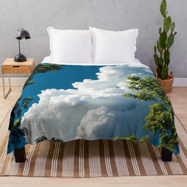 Item preview, Dramatic Fluffy Clouds Blue Sky Lush Tree Frame designed and sold by Palette & Hue.