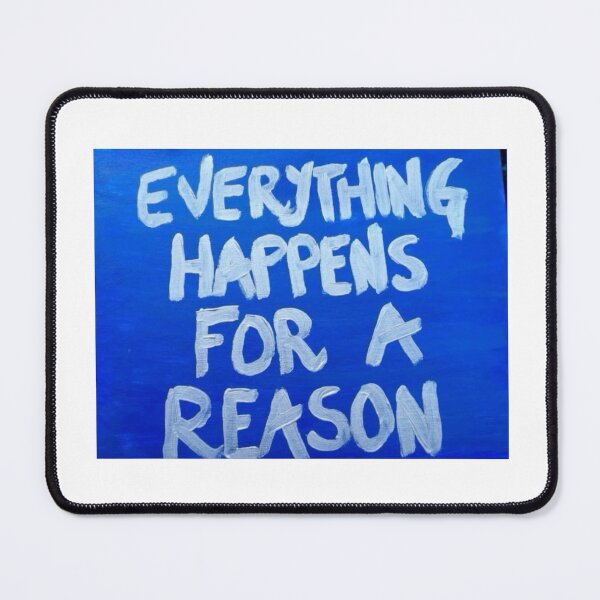 Item preview, Everything Happens for a Reason Blue Aesthetic Print designed and sold by bellasaint.