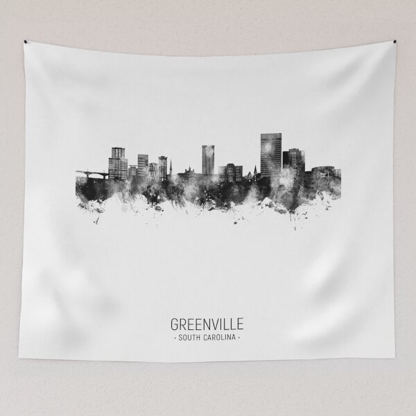 Item preview, Greenville South Carolina Skyline designed and sold by ArtPrints.