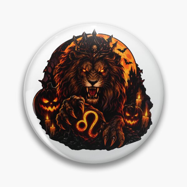 Item preview, Leo Halloween Fierce Fire King Lion designed and sold by Zodiac Celestial Art.