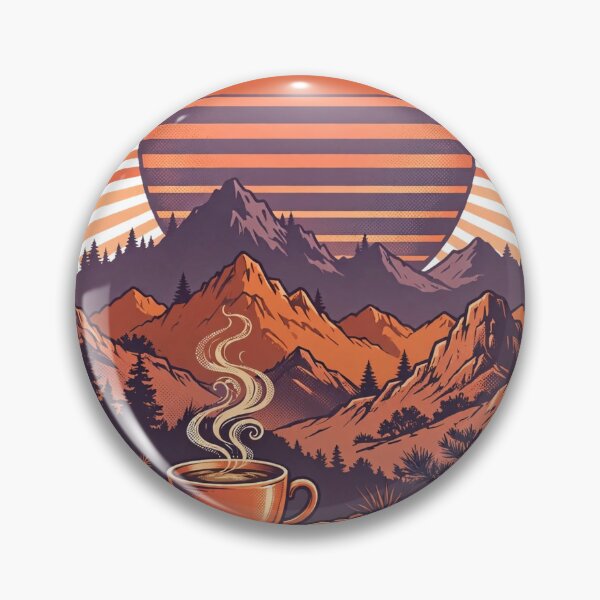 Item preview, adventure-awaits-after-coffee-retro-sunset designed and sold by kyoubi100.