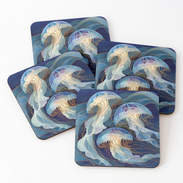 Item preview, Art Nouveau Jellyfish Marine Illustration designed and sold by Hoity-Toity.
