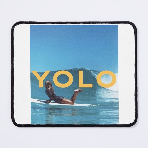 Item preview, YOLO Ocean Summer Surf Beach Aesthetic Print designed and sold by bellasaint.