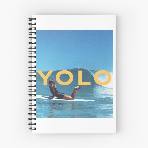 Item preview, YOLO Ocean Summer Surf Beach Aesthetic Print designed and sold by bellasaint.