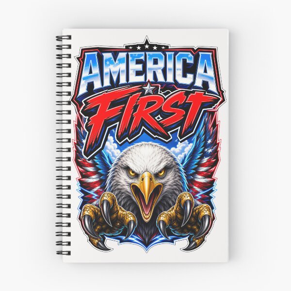 Item preview, America First Bald Eagle – Patriotic American Flag Eagle USA Pride designed and sold by WLHmedia.com .