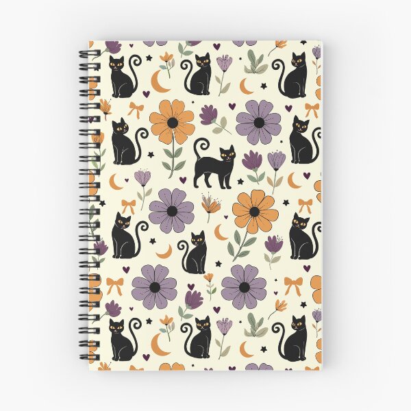 Item preview, Black Cat and Floral Halloween Seamless Pattern. designed and sold by i-have-idea.