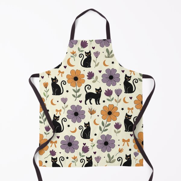 Item preview, Black Cat and Floral Halloween Seamless Pattern. designed and sold by i-have-idea.