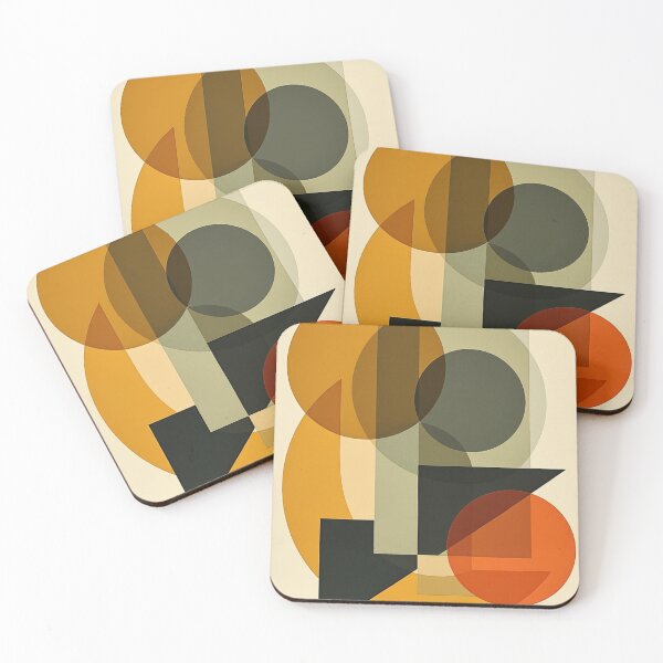 Item preview, Overlapping Circles Abstract Mid Century Modern Wall Art designed and sold by nhk999.
