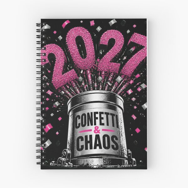 Item preview, Confetti & Chaos 2027 Festive NYE Party Shirt designed and sold by RokomariFabric.