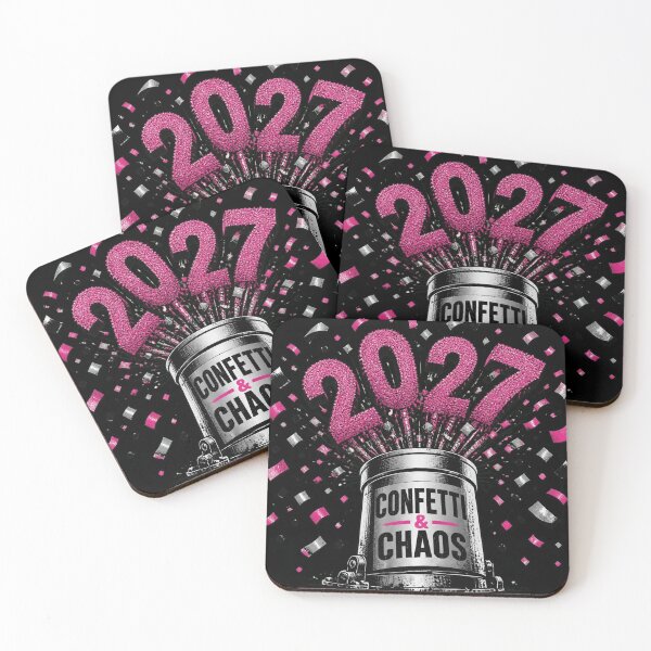 Item preview, Confetti & Chaos 2027 Festive NYE Party Shirt designed and sold by RokomariFabric.