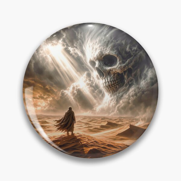 Item preview,  The Skull in the Clouds: Hooded Wanderer in Fiery Desert designed and sold by Marcu Ioachim.