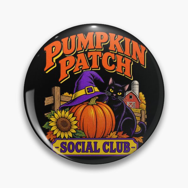 Item preview, Pumpkin Patch Social Club Witch Pumpkin Black Cat Barns designed and sold by yassin-stags.
