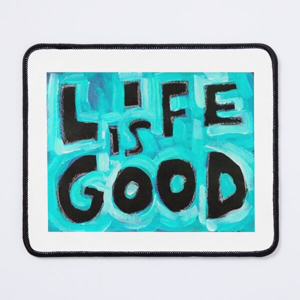 Item preview, Life Is Good Blue Minimalist Summer Print designed and sold by bellasaint.