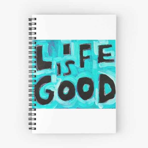 Item preview, Life Is Good Blue Minimalist Summer Print designed and sold by bellasaint.
