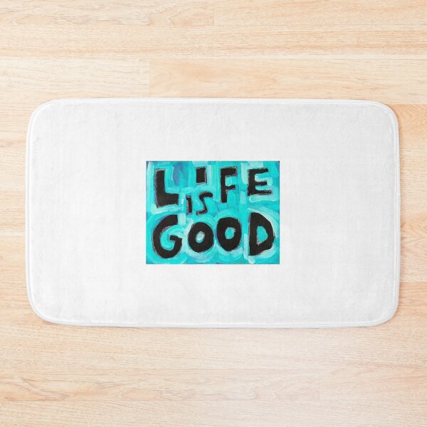 Item preview, Life Is Good Blue Minimalist Summer Print designed and sold by bellasaint.