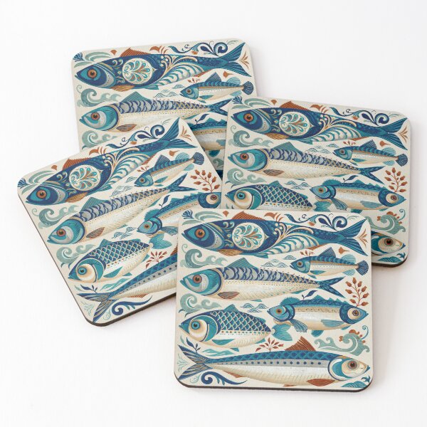 Item preview, Vintage Mediterranean Fish Illustration designed and sold by Hoity-Toity.