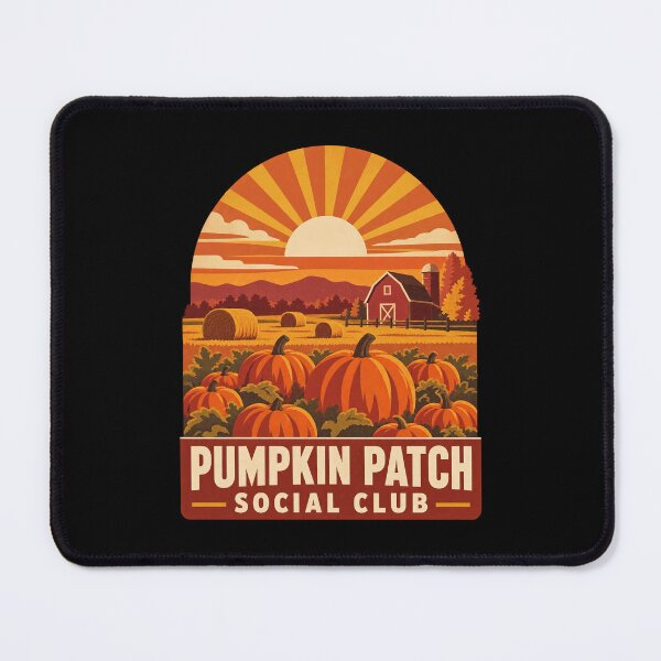 Item preview, Pumpkin Patch Social Club Sunset Farm Harvest Badge Artwork designed and sold by yassin-stags.