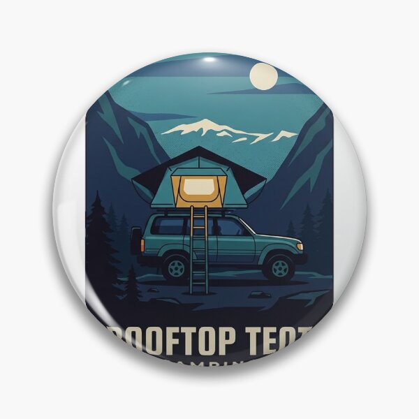 Item preview, Rooftop Tent Camping Dusk Poster Sticker - Overland Wagon designed and sold by DetourDgn.