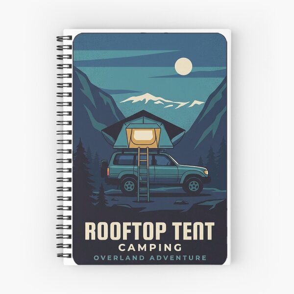 Item preview, Rooftop Tent Camping Dusk Poster Sticker - Overland Wagon designed and sold by DetourDgn.