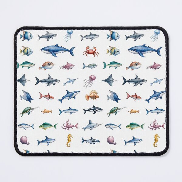 Item preview, Under the Sea Pattern – Cute Watercolor Marine Life designed and sold by SimonasPeace.