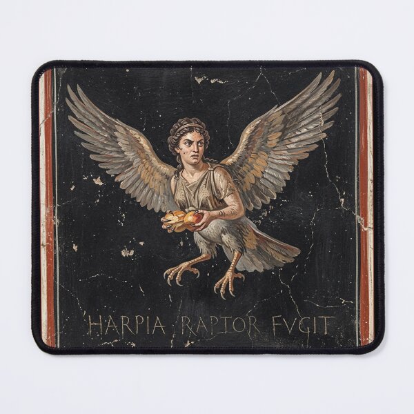 Item preview, Harpia Raptor Fugit Art Print: Roman Fresco Harpy Mythology Art designed and sold by FreiherrPK.
