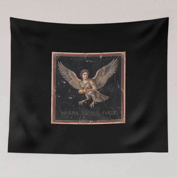Item preview, Harpia Raptor Fugit Art Print: Roman Fresco Harpy Mythology Art designed and sold by FreiherrPK.