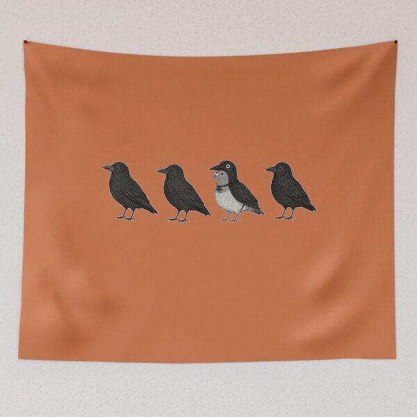 Item preview, Retro Funny Pigeon Dressed As Crow Raven Graphic Halloween  designed and sold by fibiiiartstudio.