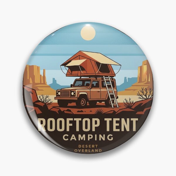 Item preview, Rooftop Tent Camping Desert Overland Hexagon Sticker designed and sold by DetourDgn.