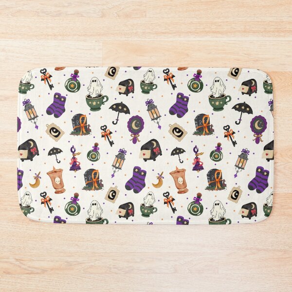 Item preview, Cute Halloween Witch Objects Seamless Pattern designed and sold by i-have-idea.