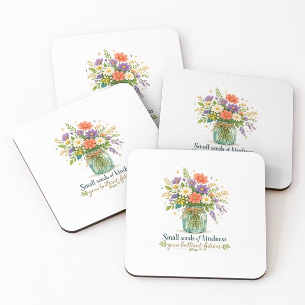 Item preview, Small Seeds of Kindness Grow Brilliant Futures Floral Kindness Quote Art designed and sold by inkoutninja.