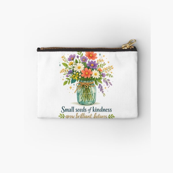 Item preview, Small Seeds of Kindness Grow Brilliant Futures Floral Kindness Quote Art designed and sold by inkoutninja.