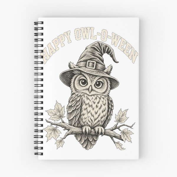 Item preview, Happy Owl O Ween Vintage Engraved Witch Owl Branchsssss designed and sold by yassin-stags.