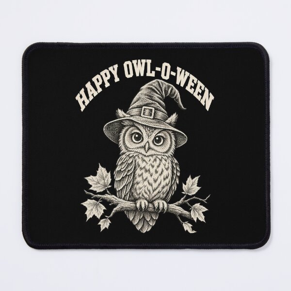 Item preview, Happy Owl O Ween Vintage Engraved Witch Owl Branchsssss designed and sold by yassin-stags.